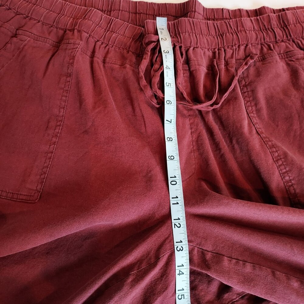 Kut from the Kloth Linen Blend Cropped Pants in Cinnamon Pants Size 2X - Picture 3 of 10